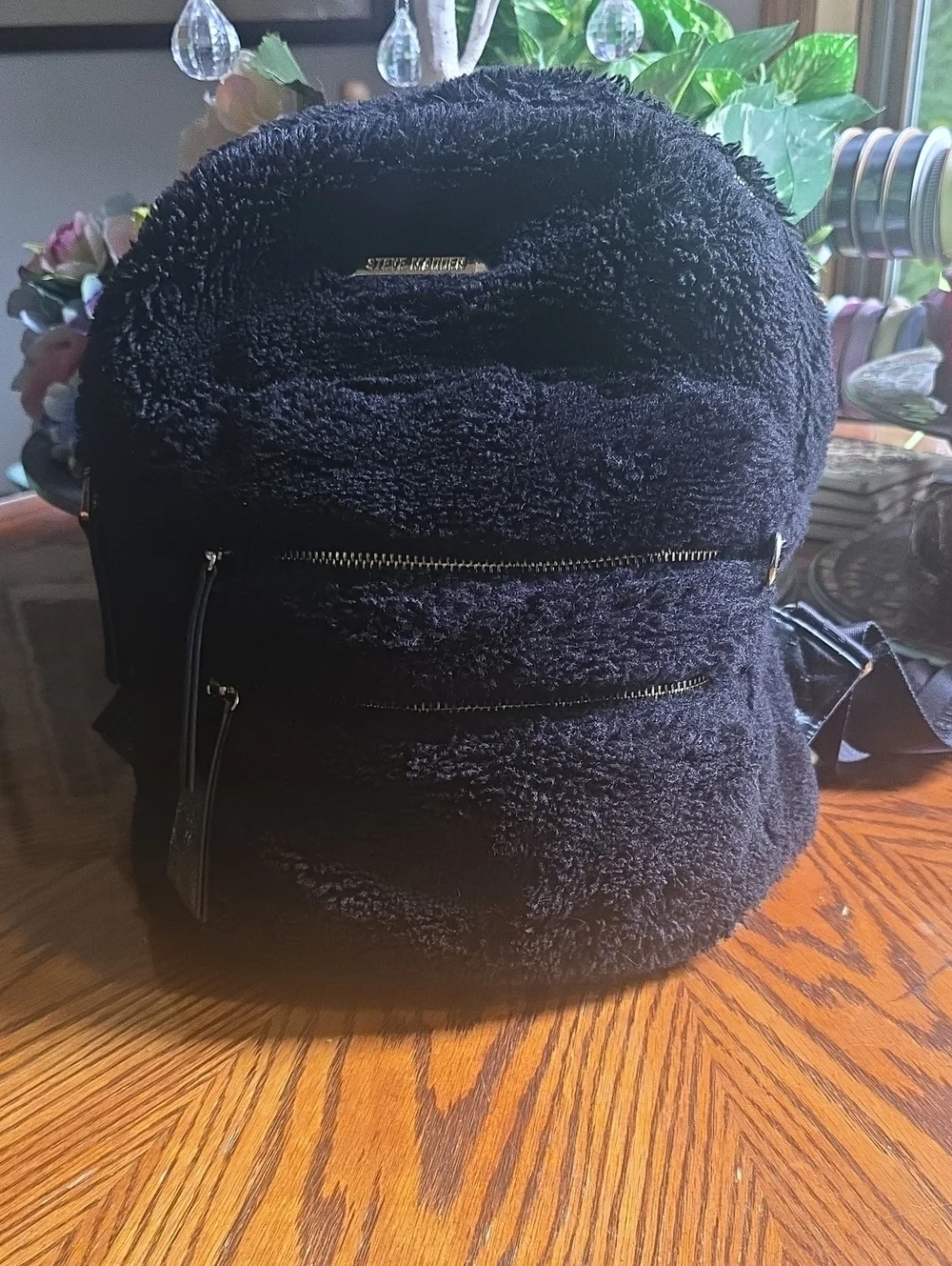 Steve Madden Fuzzy Backpack